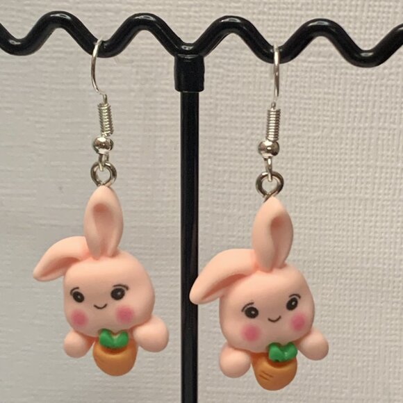 Easter Bunny, Bunny Earring, Easter Earring, Easter Basket Gift, Rabbit Earring - Picture 5 of 5